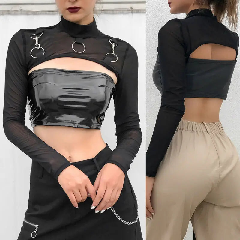 Mesh see through T-Shirts