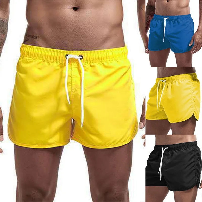 Shorts For Mens 2023 Summer Men's Swimwear Shorts Brand Beachwear Sexy Swim Trunks Men Swimsuits Low Waist Breathable Beach Wear