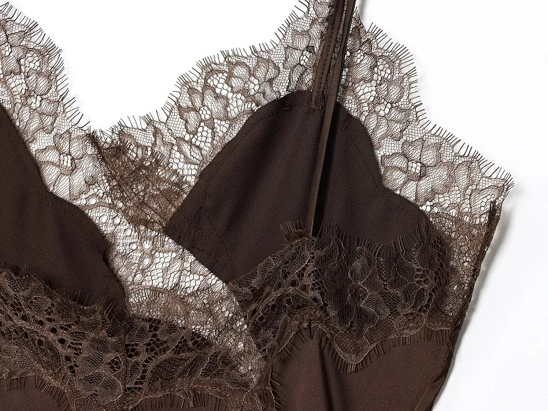 MUJER lace slip dress