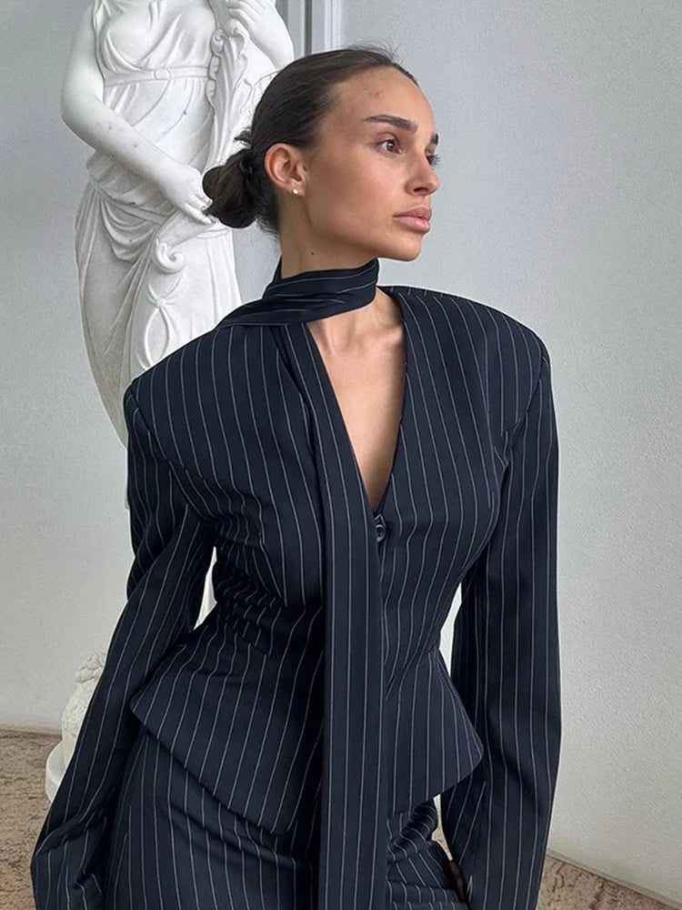 TARUXY striped lng sleeve outwear