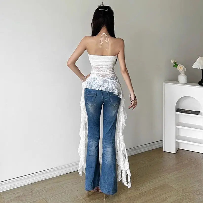 Summer women lace tops