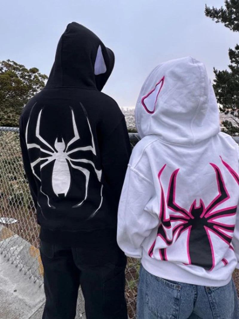 Y2k Spider hoodies women