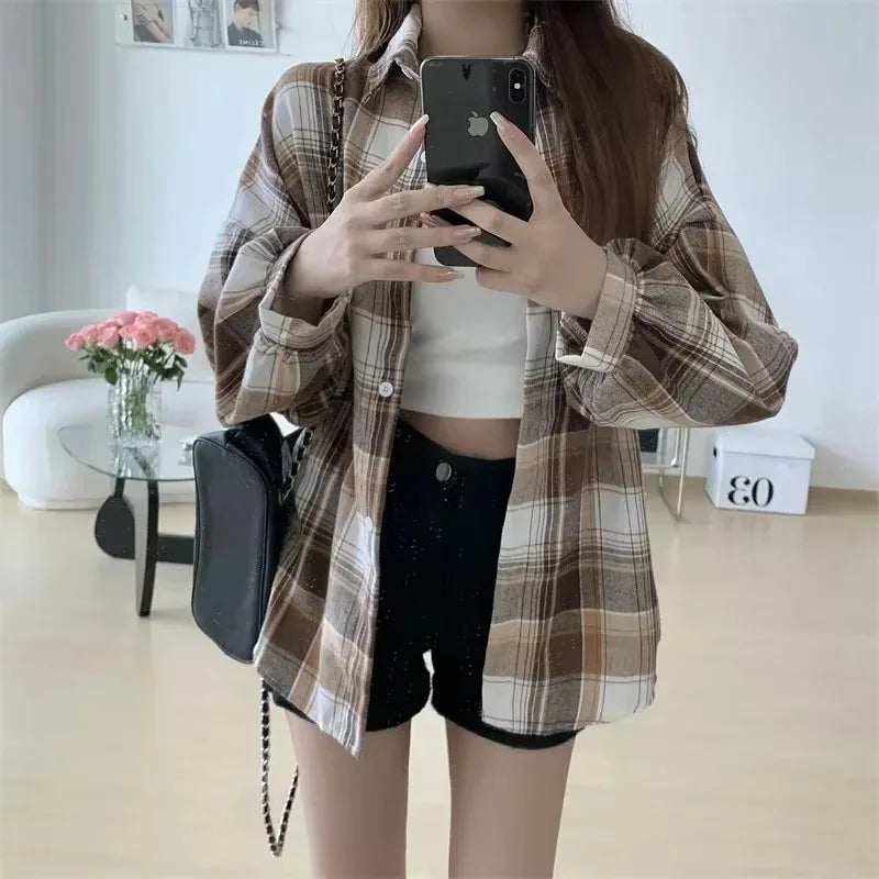 Plaid shirt long sleeve