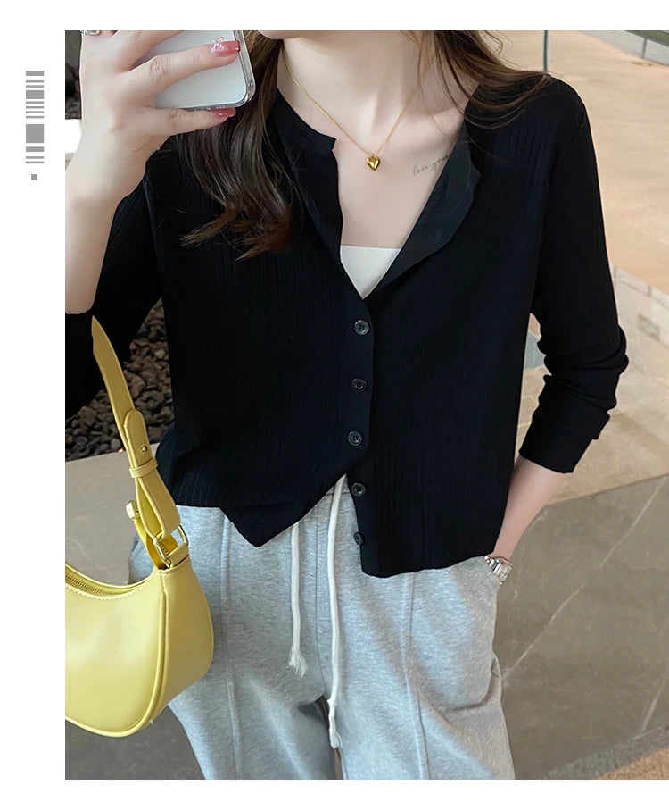 Women cardigan casual tops