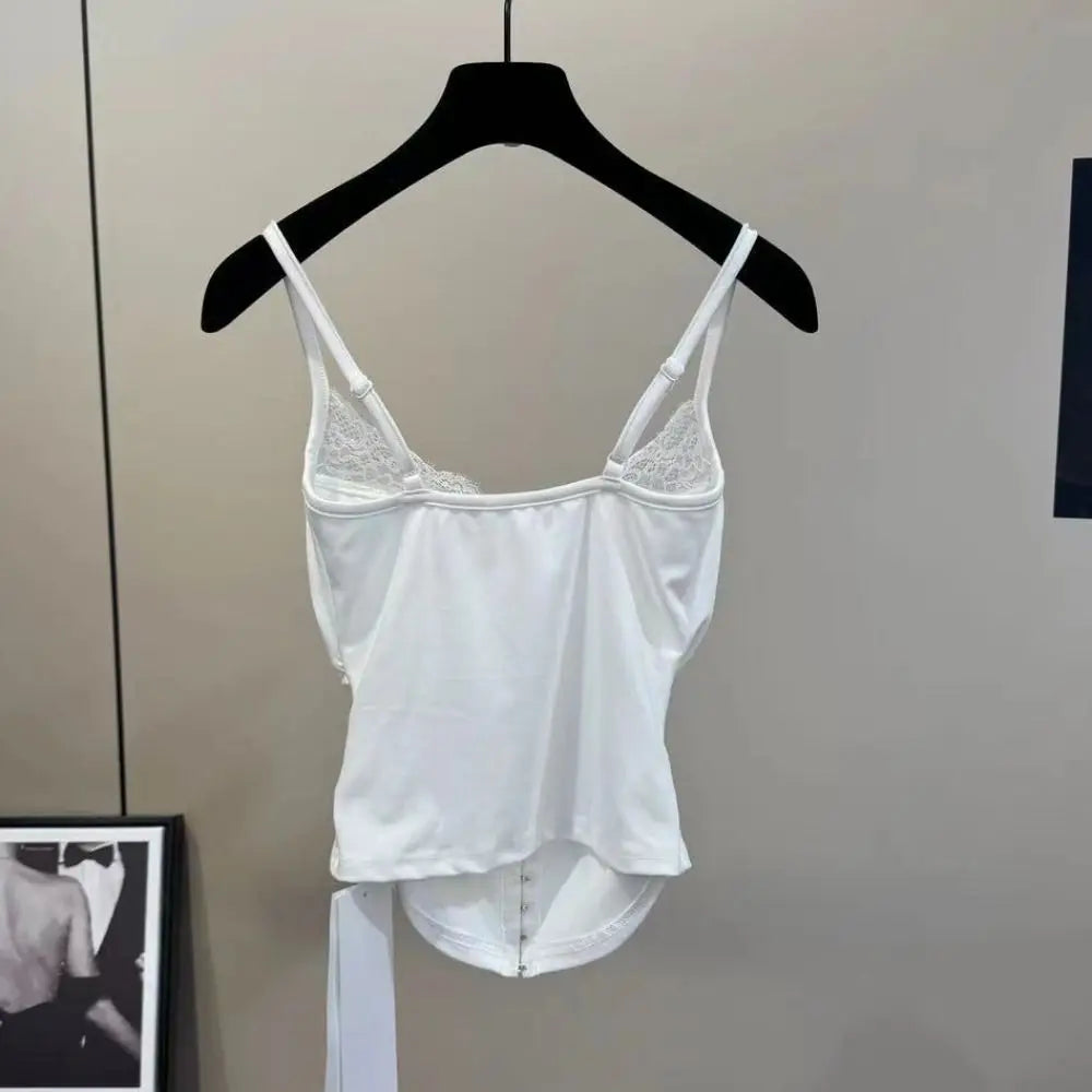 Fashion sleeveless Y2k slim crop top