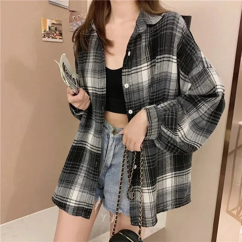 Plaid shirt long sleeve