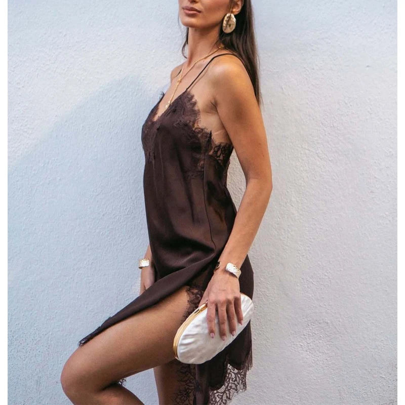 MUJER lace slip dress