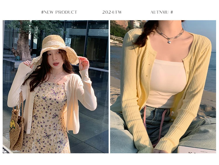 Women cardigan casual tops