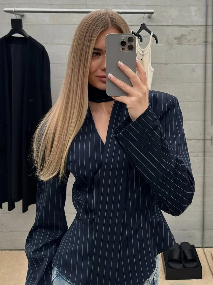 TARUXY striped lng sleeve outwear