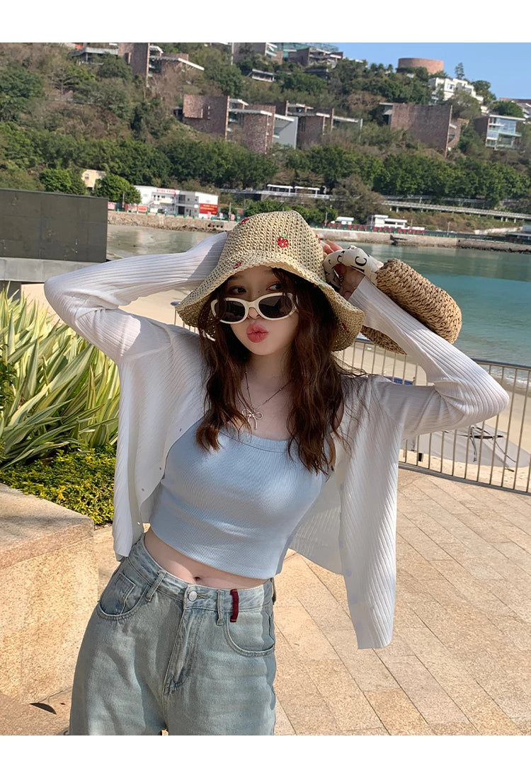Women cardigan casual tops