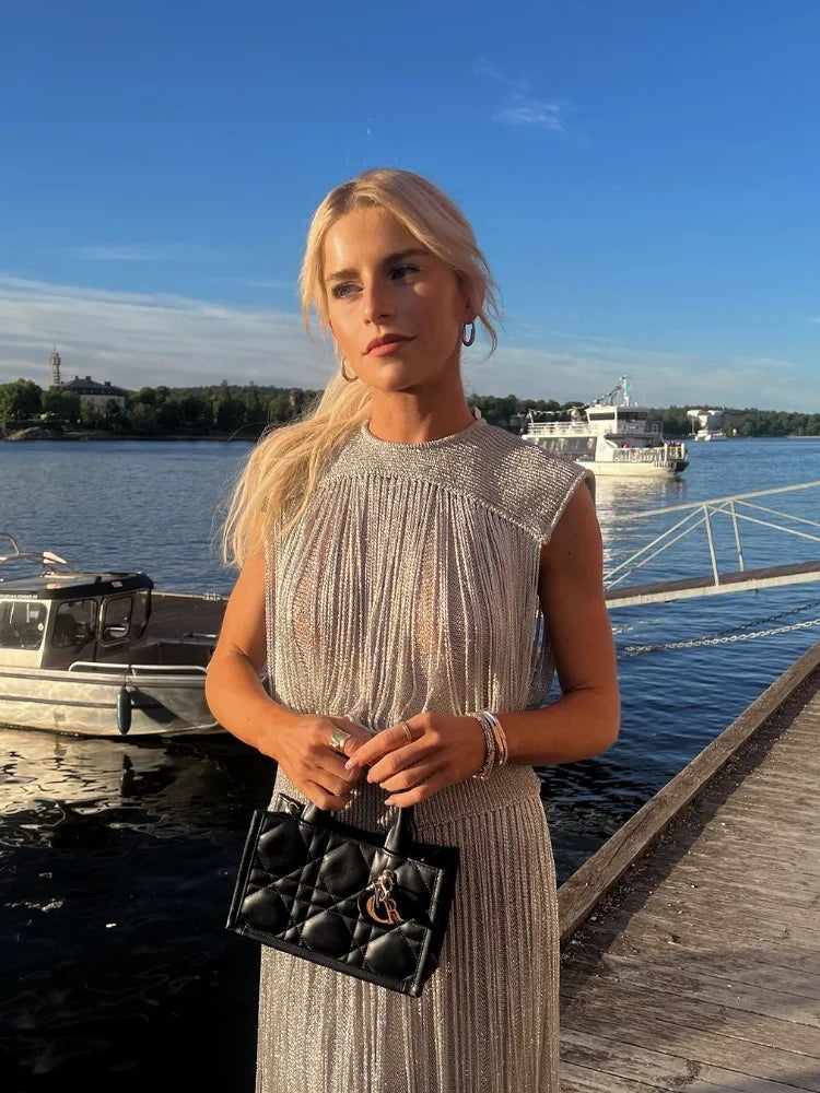 Elegant tassel dress two-piece