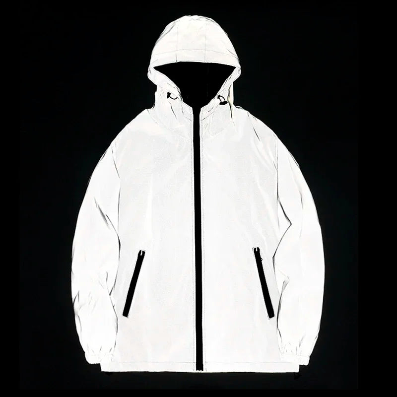 Night reflective clothing jacket
