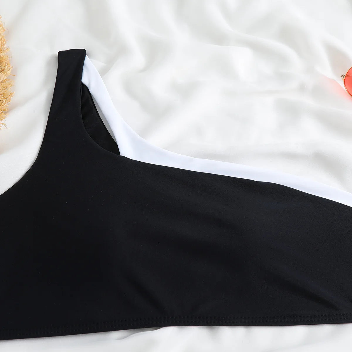Bikini 2023 Women High Waist Swimsuit Sexy One Shoulder Beachwear Push Up Bathing Suit Cutout Swimwear Two Piece Swimsuit Women