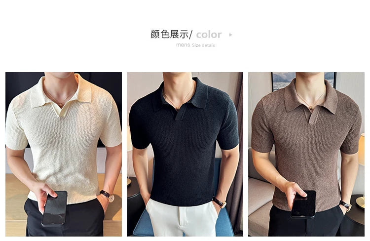 Knitted polo shirt