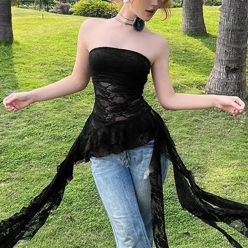 Summer women lace tops