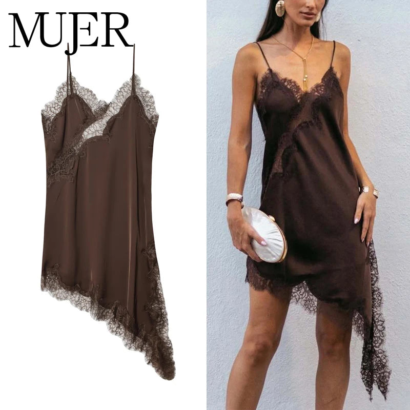 MUJER lace slip dress