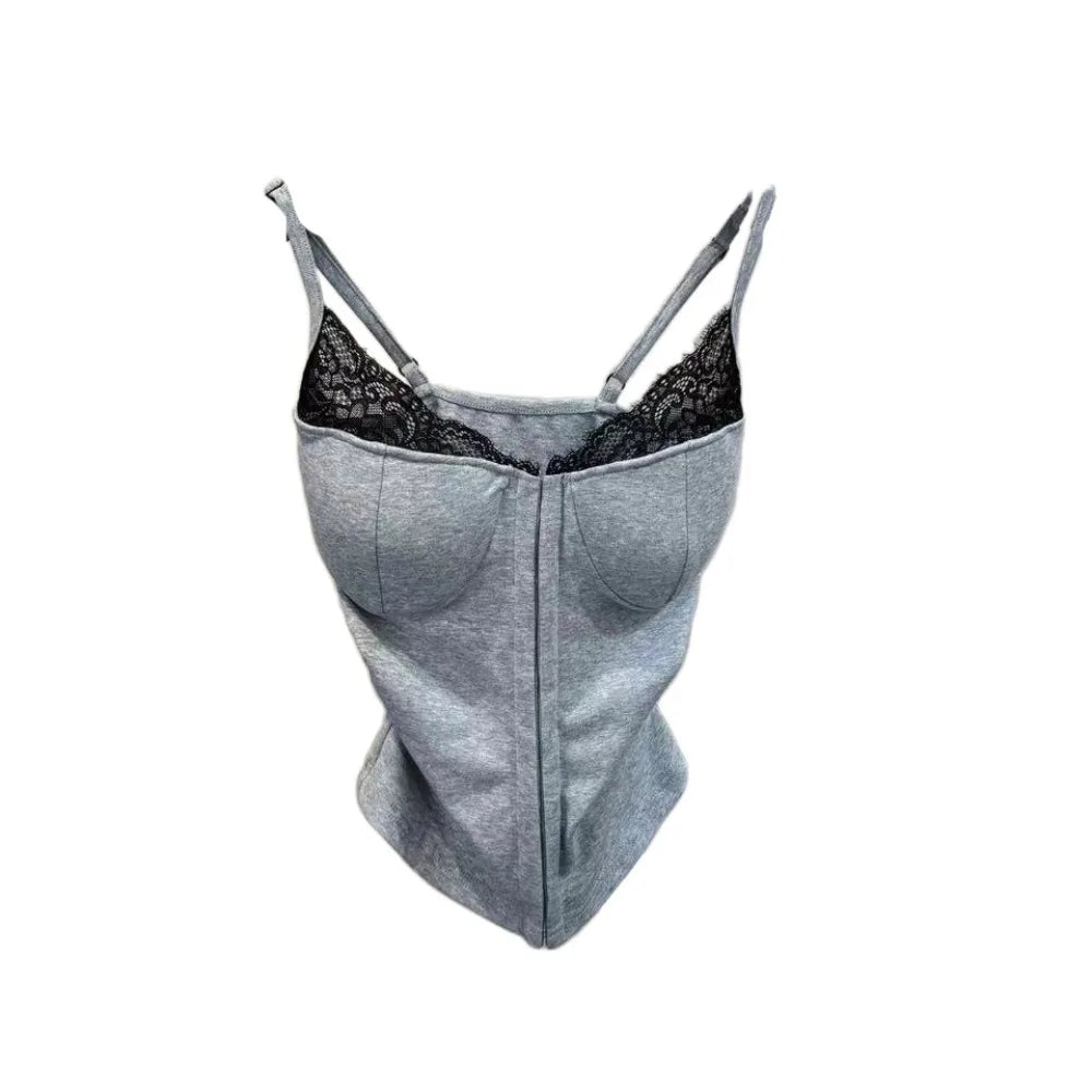 Fashion sleeveless Y2k slim crop top