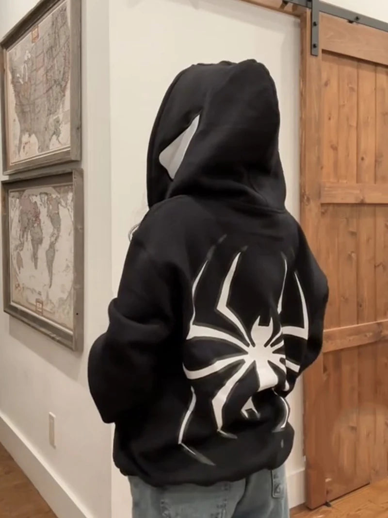 Y2k Spider hoodies women