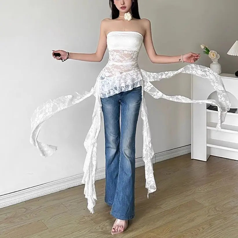 Summer women lace tops