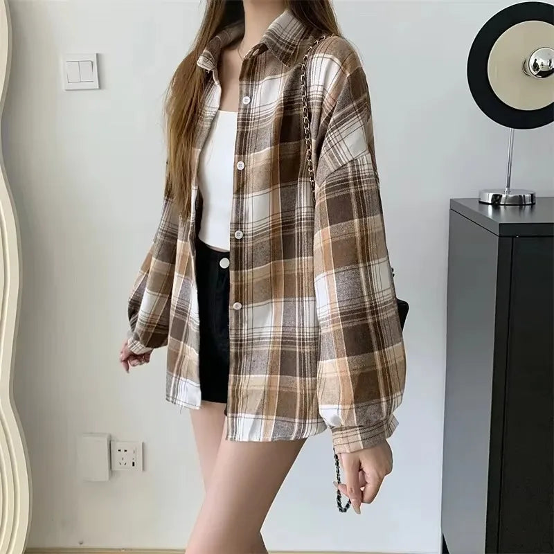 Plaid shirt long sleeve