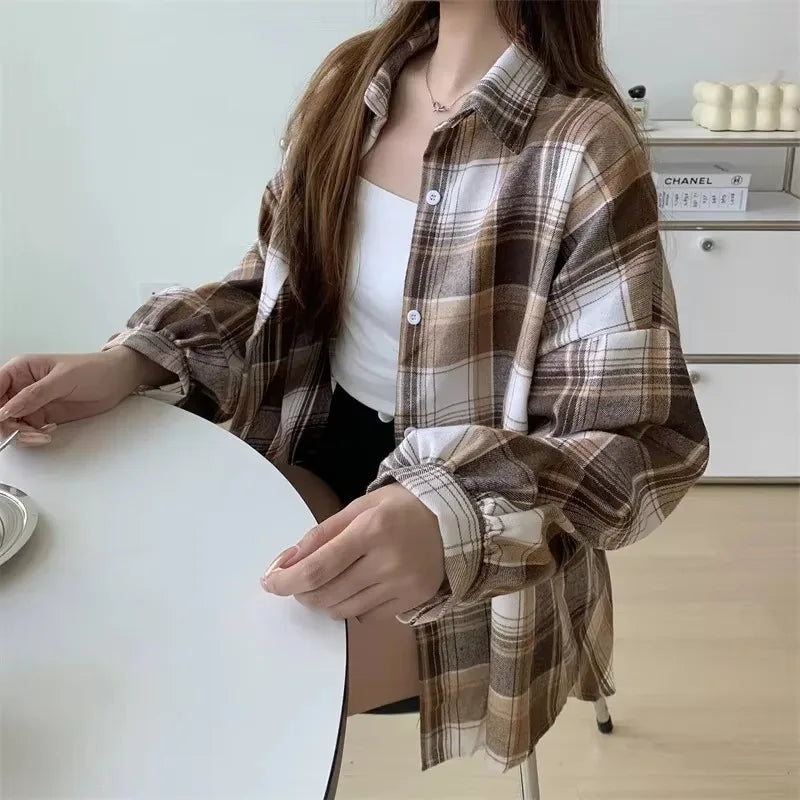 Plaid shirt long sleeve