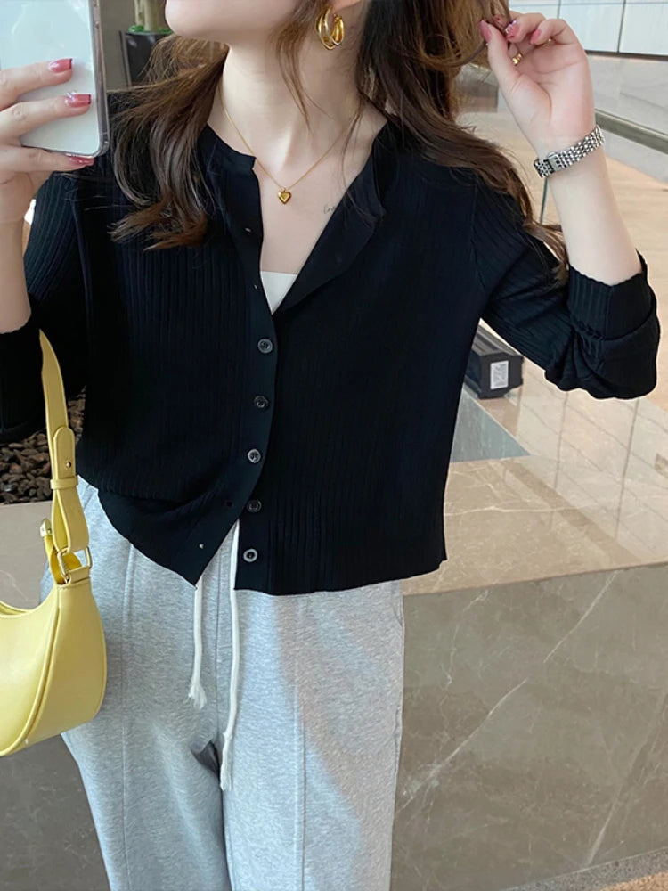 Women cardigan casual tops