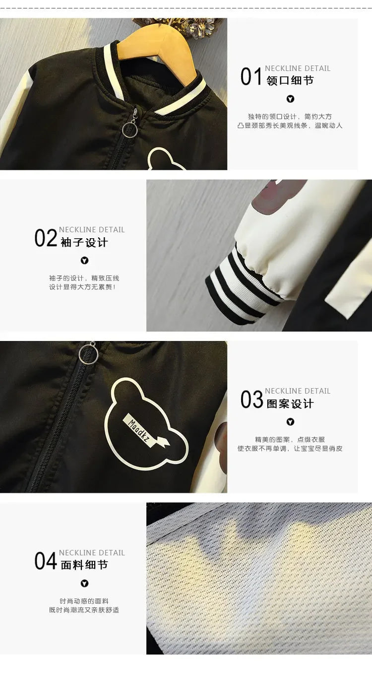 Spring Autumn New Boys Girls Jacket
