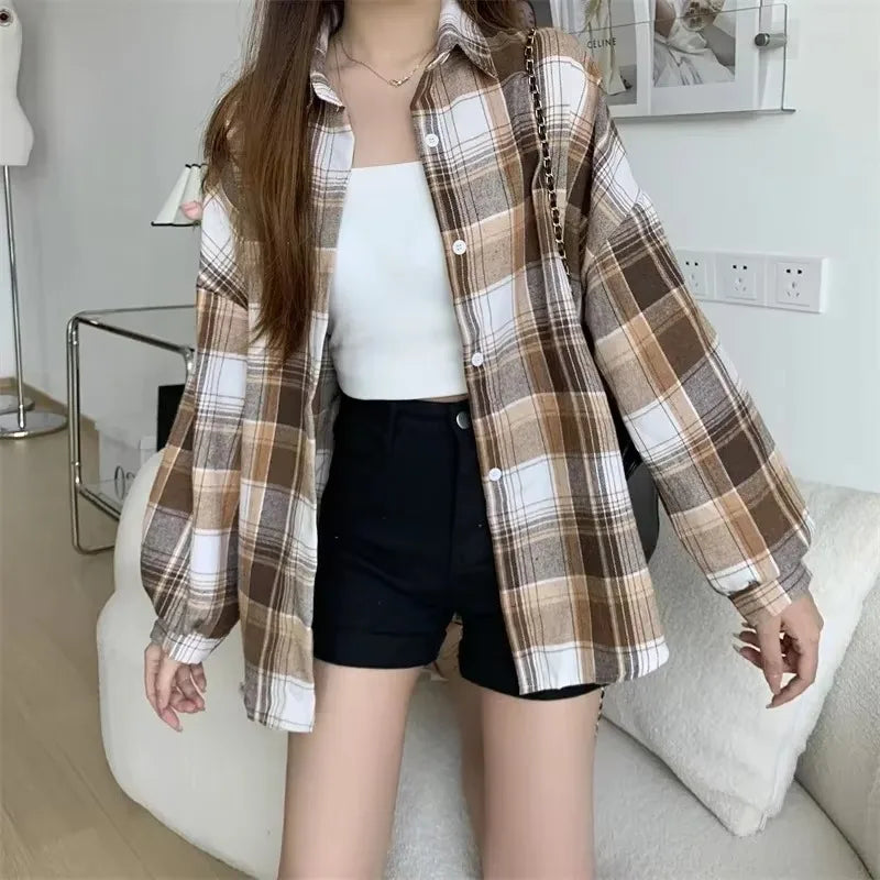 Plaid shirt long sleeve