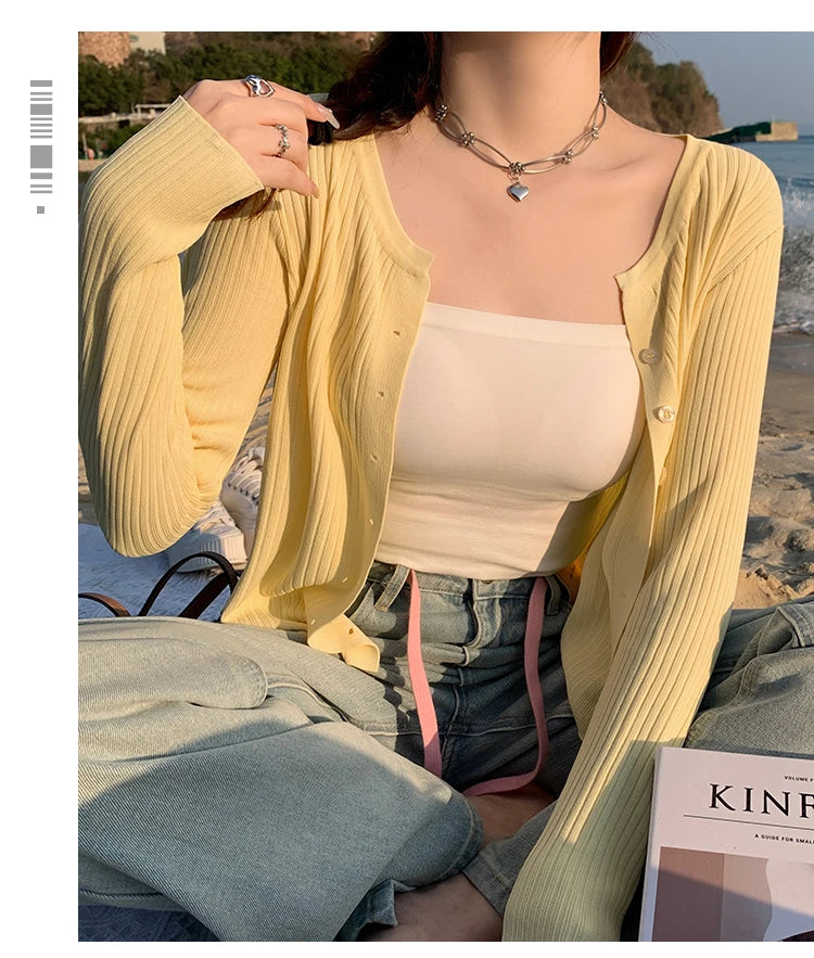 Women cardigan casual tops