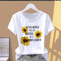 Print floral fashion t-shirt