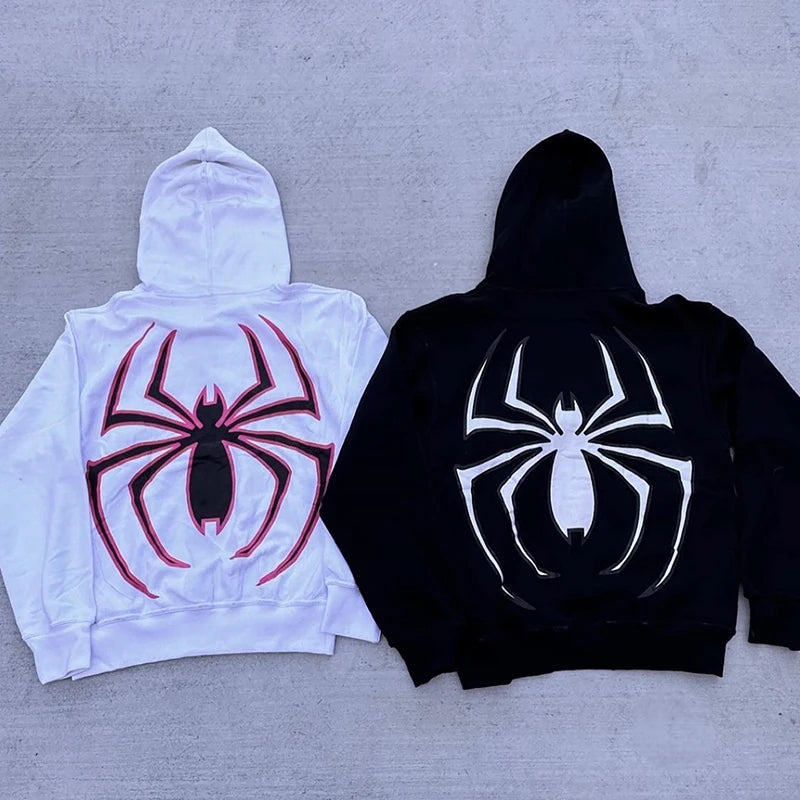 Y2k Spider hoodies women