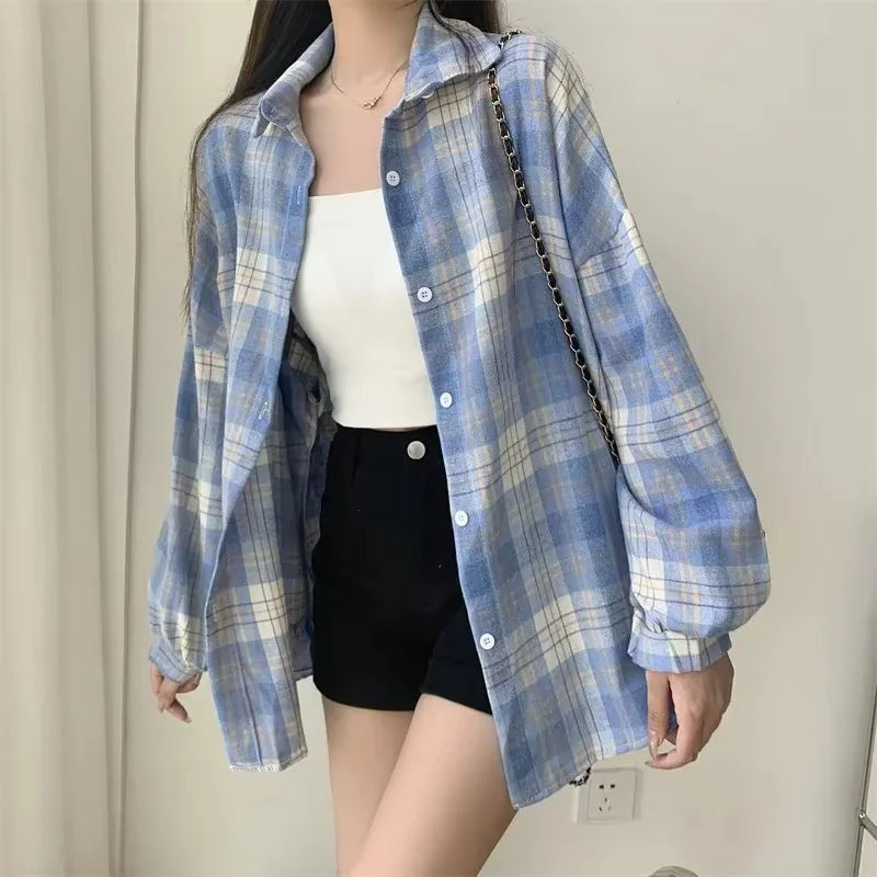 Plaid shirt long sleeve