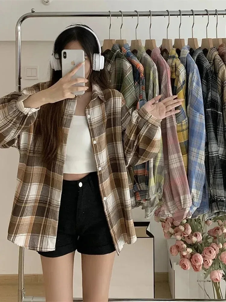 Plaid shirt long sleeve