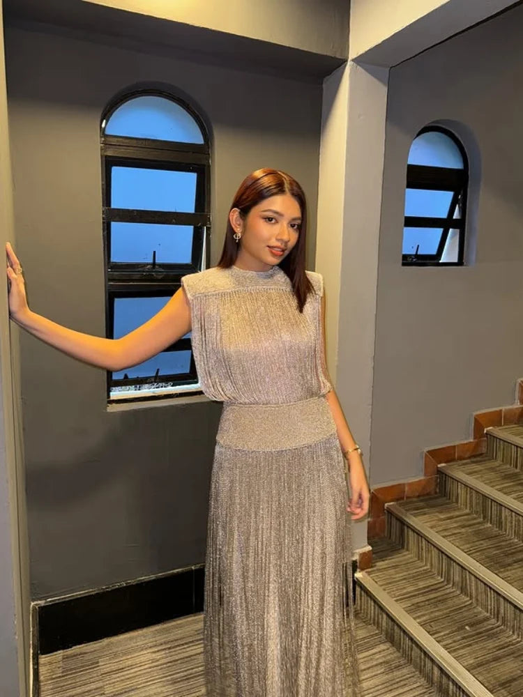 Elegant tassel dress two-piece