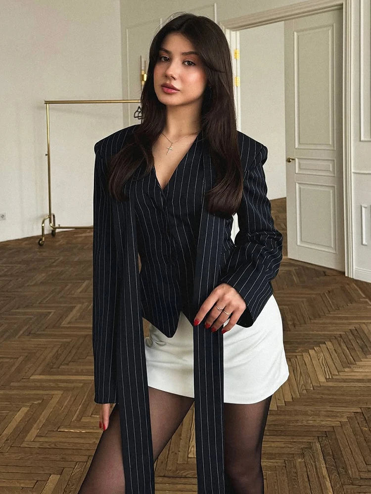 TARUXY striped lng sleeve outwear